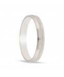 Alianza oro blanco, facetada de 3 mm de ancho | Joyería Bellido