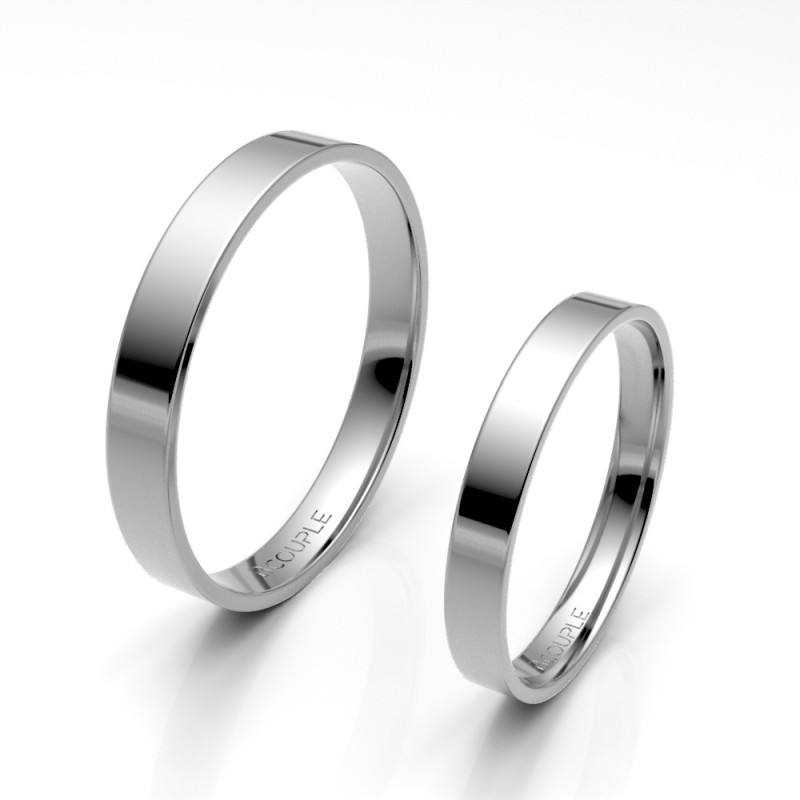 Alinaza clasica platino plana 2.80 mm de ancho interior confort