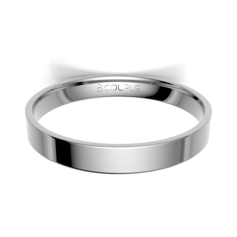 Alinaza clasica platino plana 2.80 mm de ancho interior confort