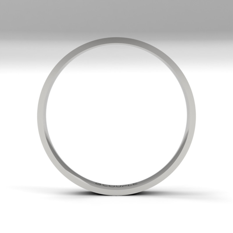 Alinaza clasica platino plana 2.80 mm de ancho interior confort