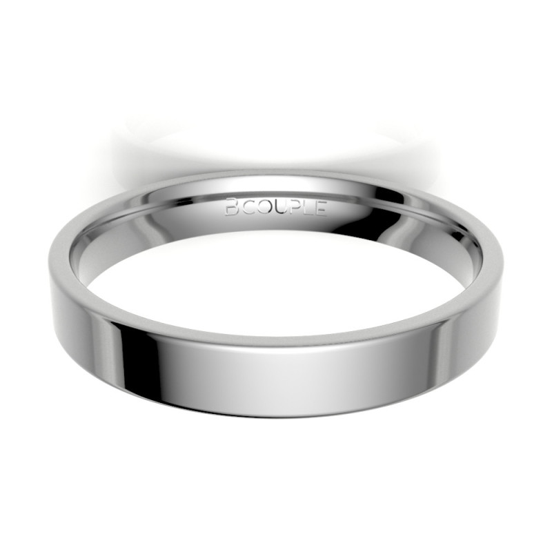 Alianza clasica platino almendrada 3.30 mm de ancho interior confort