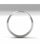 Alianza clasica platino media caña 3.30 mm de ancho interior plano