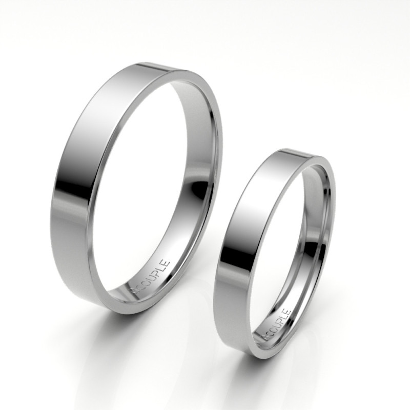 Alinaza clasica platino plana 3.30 mm de ancho interior confort