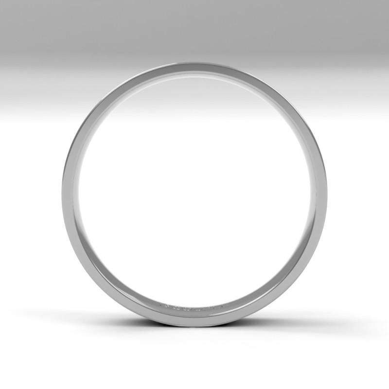 Alinaza clasica platino plana 3.30 mm de ancho interior confort