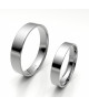 Alianza clasica platino almendrada 4.00 mm de ancho interior confort