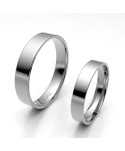 Alianza clasica platino almendrada 4.00 mm de ancho interior confort