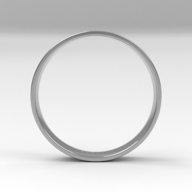 Alianza clasica platino almendrada 4.00 mm de ancho interior confort