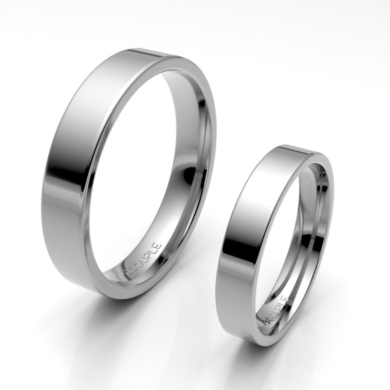 Alianza clasica platino almendrada 4.00 mm reforzada interior confort