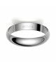 Alianza clasica platino media caña 4.00 mm de ancho interior plano