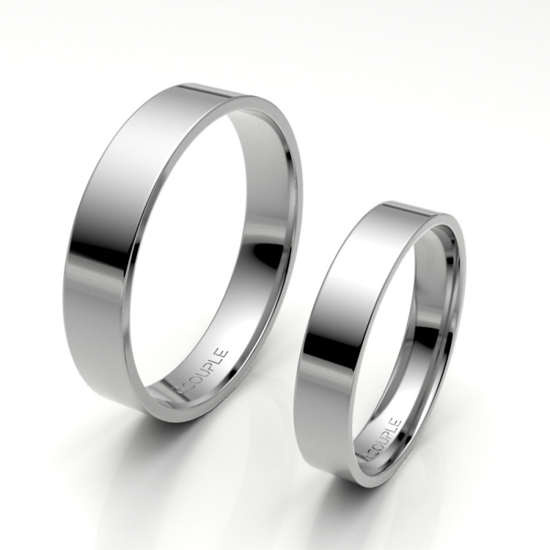 Alinaza clasica platino plana 4.00 mm de ancho interior confort