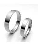 Alinaza clasica platino plana 4.00 mm de ancho interior confort