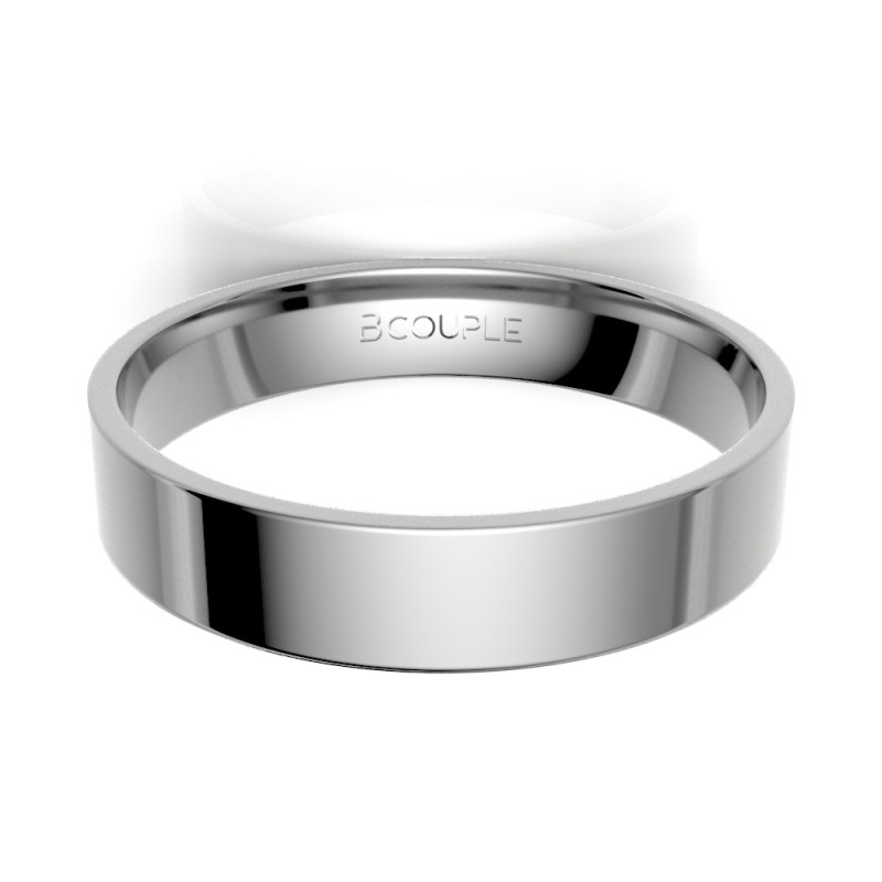 Alinaza clasica platino plana 4.00 mm de ancho interior confort
