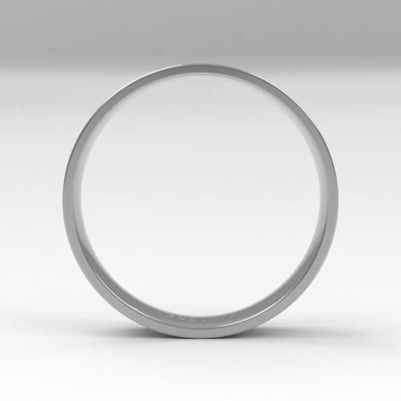 Alinaza clasica platino plana 4.00 mm de ancho interior confort