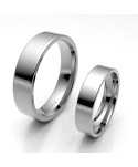 Alianza clasica platino almendrada 5.00 mm de ancho interior confort