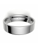 Alianza clasica platino almendrada 5.00 mm de ancho interior confort