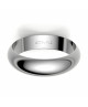 Alianza clasica platino media caña 5.00 mm de ancho interior plano