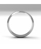 Alianza clasica platino media caña 5.00 mm de ancho interior plano