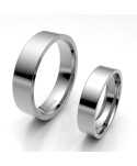 Alinaza clasica platino plana 5.00 mm de ancho interior confort