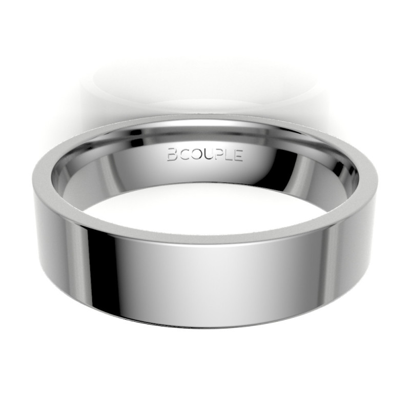 Alinaza clasica platino plana 5.00 mm de ancho interior confort
