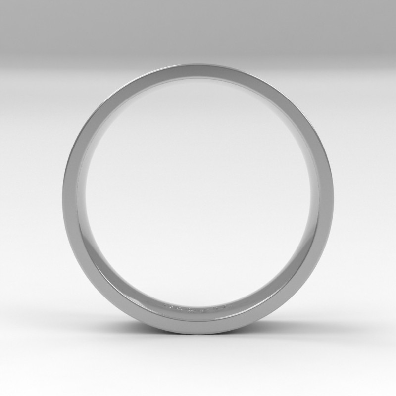 Alinaza clasica platino plana 5.00 mm de ancho interior confort