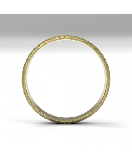 Alianza oro amarillo mate y brillo de 3 mm de ancho | Joyería Bellido