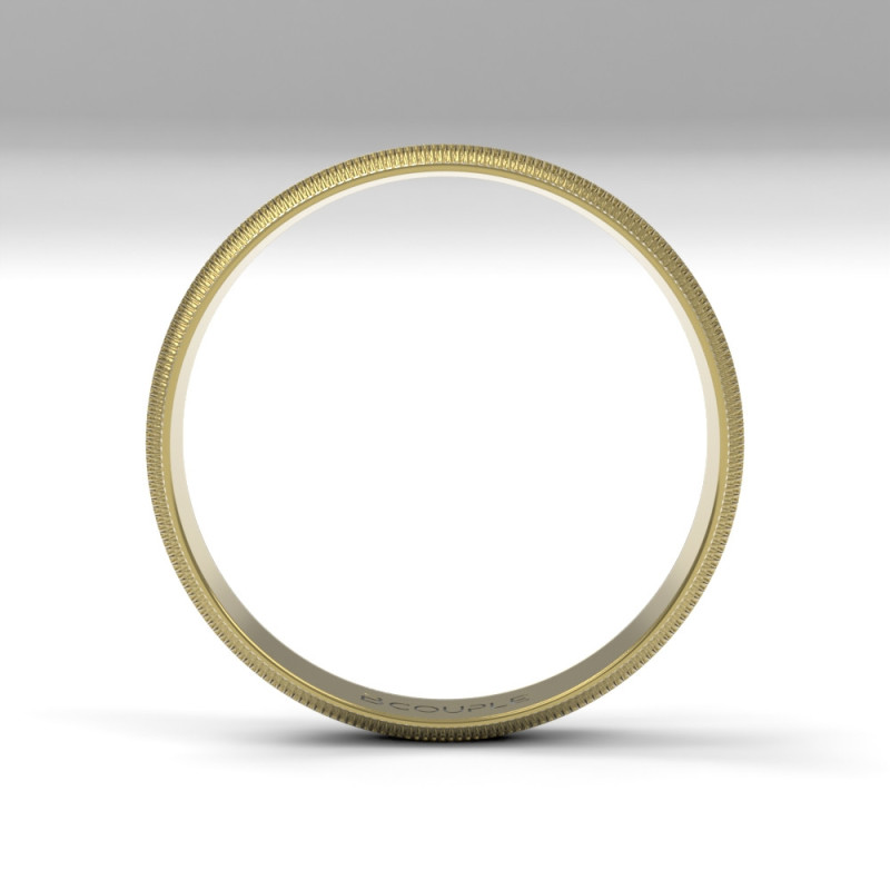Alianza oro amarillo mate y brillo de 3 mm de ancho | Joyería Bellido