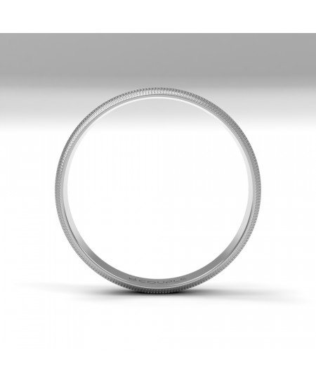 Alianza oro blanco mate y brillo de 3 mm de ancho | Joyería Bellido