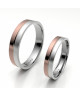 Alianza Bicolor Oro 18K de 4mm interior confort | Joyería B&Couple
