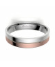 Alianza Bicolor Oro 18K de 4mm interior confort | Joyería B&Couple