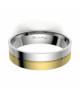 Alianza Bicolor Oro 18K de 5mm Interior confort| Joyería B&Couple