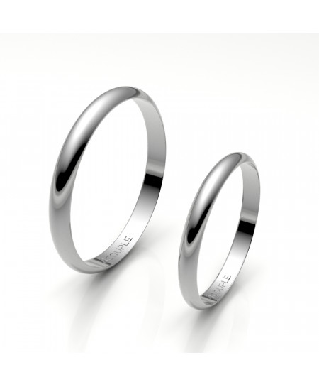 Alianza Clásica Oro blanco 18K 2,5mm | Joyería Bellido