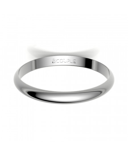 Alianza Clásica Oro blanco 18K 2,5mm | Joyería Bellido