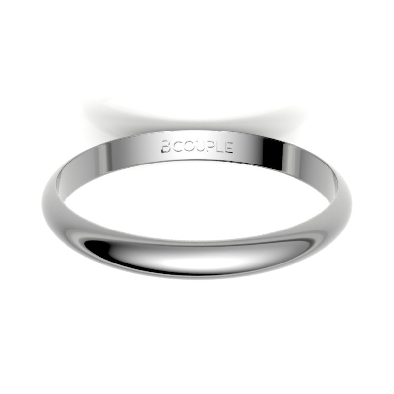 Alianza Clásica Oro blanco 18K 2,5mm | Joyería Bellido