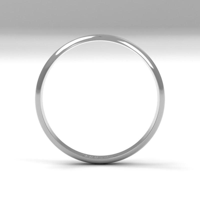 Alianza Clásica Oro blanco 18K 2,5mm | Joyería Bellido