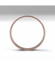 Alianza de oro rosa brillo interior plano de 3 mm