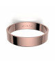 Alianza de oro rosa brillo interior plano de 4 mm
