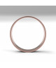 Alianza de oro rosa brillo interior plano de 4 mm