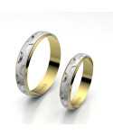 Alianza Bicolor Oro 18K 4mm Interior Plano | Joyería B&Couple