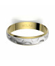 Alianza Bicolor Oro 18K 4mm Interior Plano | Joyería B&Couple