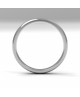 Alianza de oro blanco brillo interior confort de 3 mm