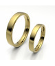 Alianza de oro amarillo brillo interior confort de 3.5 mm