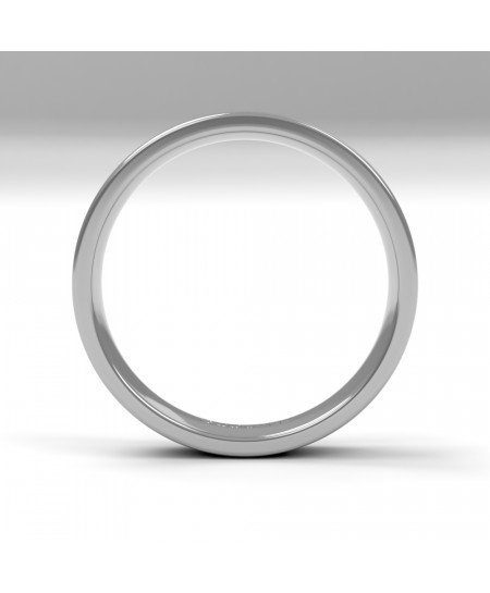 Alianza oro blanco brillo, 4 mm de ancho interior confort | Joyería Bellido