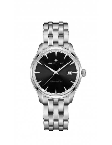 Reloj Hamilton Jazzmaster Gent Quartz H32451131 – Reloj suizo de 40 mm con esfera negra y brazalete de acero inoxidable