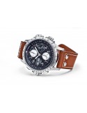 Reloj Hamilton Khaki Aviation X-Wind Auto Chrono H77616533 – Reloj automático de 44 mm con esfera negra y correa de piel marrón
