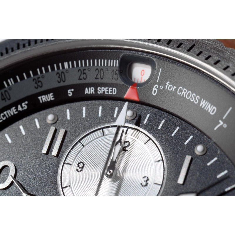 Reloj Hamilton Khaki Aviation X-Wind Auto Chrono H77616533 – Reloj automático de 44 mm con esfera negra y correa de piel marrón