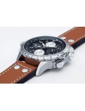 Reloj Hamilton Khaki Aviation X-Wind Auto Chrono H77616533 – Reloj automático de 44 mm con esfera negra y correa de piel marrón