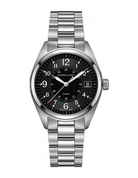 Hamilton Khaki Field Quartz H68551933 | Reloj Quartz de 40 mm con Esfera Negra y Brazalete de Acero