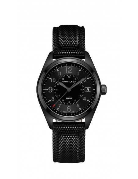 Hamilton Khaki Field Quartz H68401735 | Reloj Quartz de 40 mm con Esfera Negra y Correa de Caucho