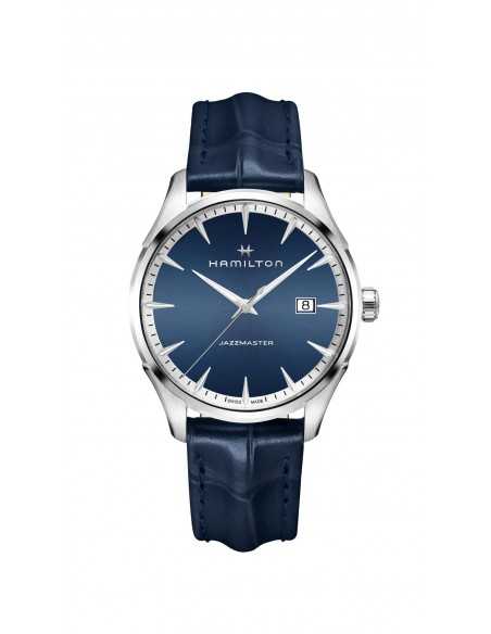 Reloj Hamilton Jazzmaster Gent Quartz H32451641 – Reloj suizo de 40 mm con esfera azul y correa de piel azul