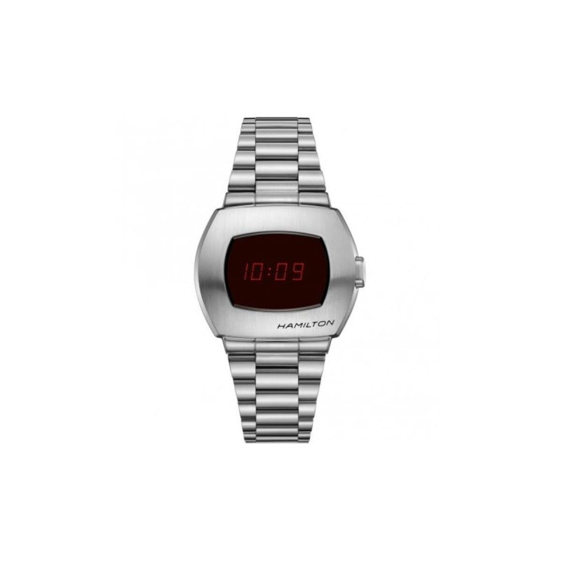 Reloj Hamilton American Classic PSR Digital Quartz H52414130 – Reloj digital de 40,8 x 34,7 mm con pantalla híbrida y brazalete